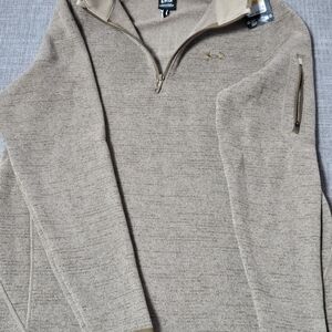 Under Armour Men's Tan Zip-Up Sweater Size Small New With Tags